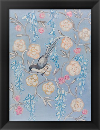 Framed Heirloom Chinoiserie Bird II Print