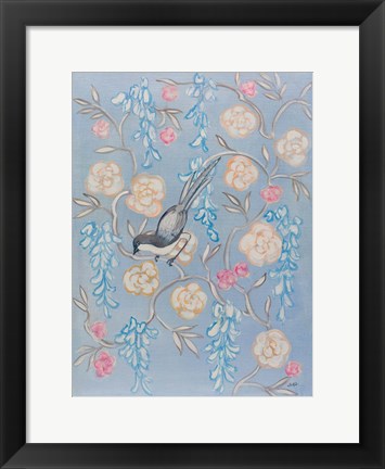 Framed Heirloom Chinoiserie Bird II Print