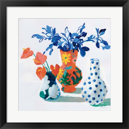 Framed Bungalow Vases Print