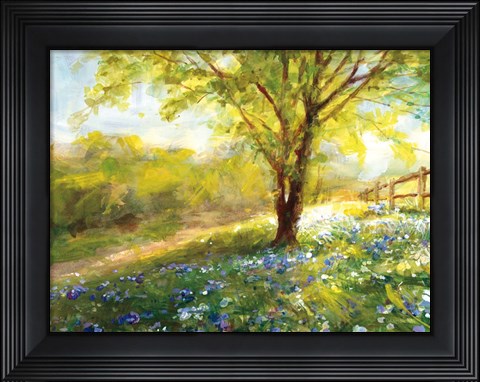 Framed Field of Bluebells Print