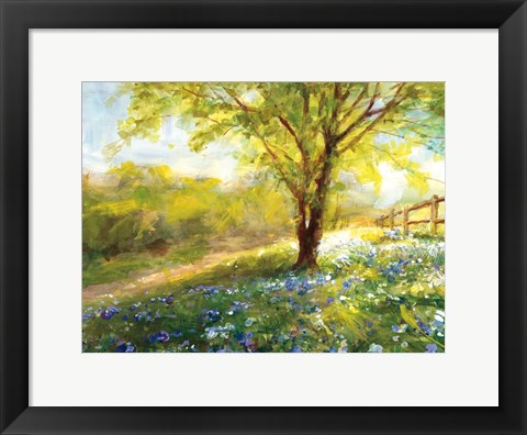 Framed Field of Bluebells Print