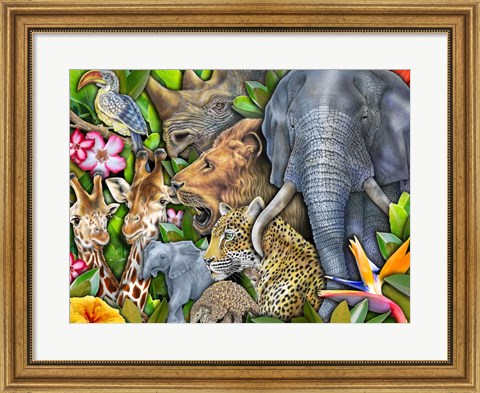 Framed African Wildlife Print