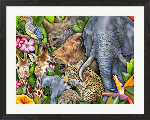 Framed African Wildlife Print