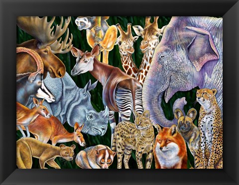 Framed Animals of the World Print