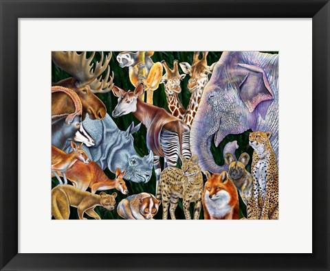 Framed Animals of the World Print