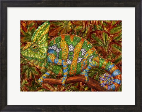 Framed Chameleon Veiled Print