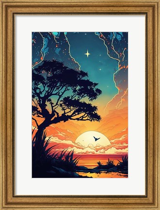 Framed Sunset B5 Print