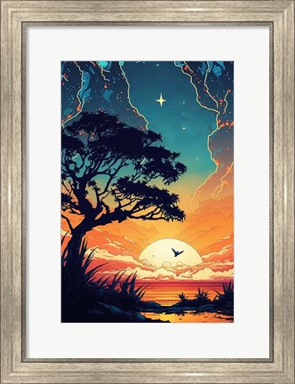 Framed Sunset B5 Print