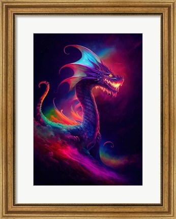 Framed Dragon 1 Print