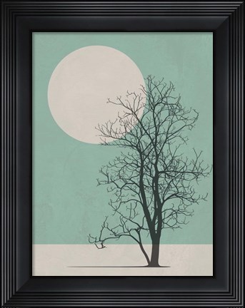 Framed Lonely Tree II Print