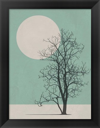 Framed Lonely Tree II Print