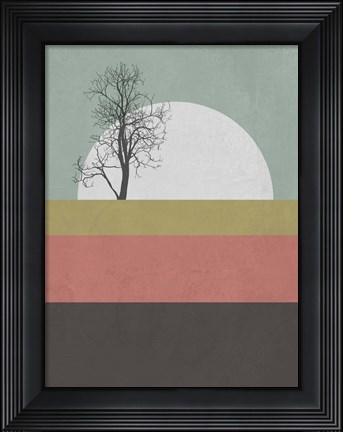 Framed Sunset Tree Print