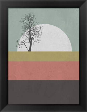 Framed Sunset Tree Print