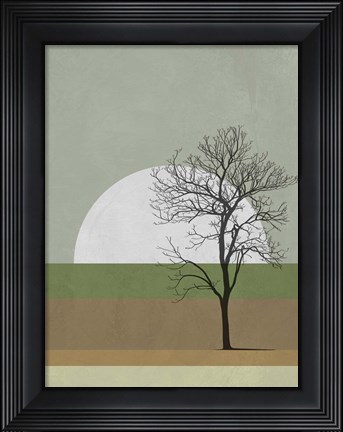 Framed Spring Sunset Tree Print