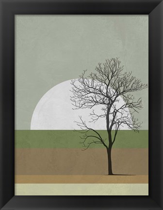 Framed Spring Sunset Tree Print