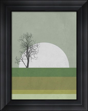 Framed Spring Sunrise Tree Print