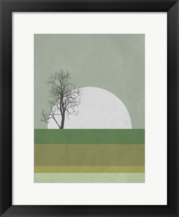 Framed Spring Sunrise Tree Print