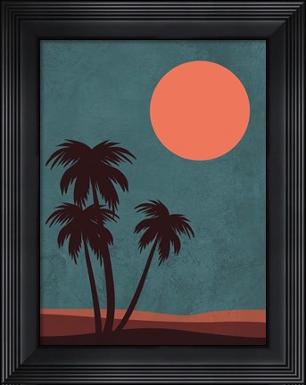 Framed Desert Palm Trees Print