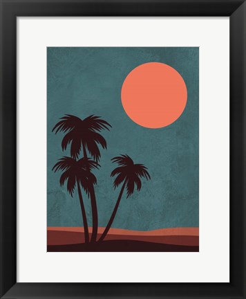 Framed Desert Palm Trees Print