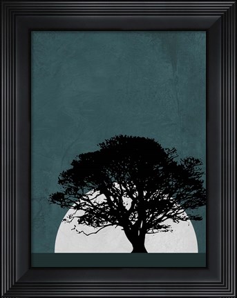 Framed Lonely Tree in Safari Print