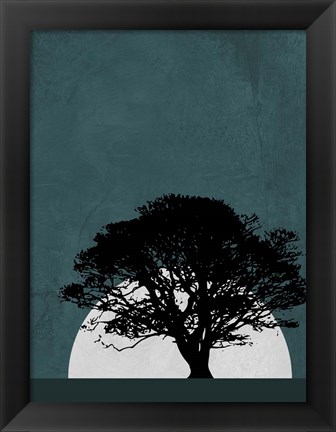 Framed Lonely Tree in Safari Print