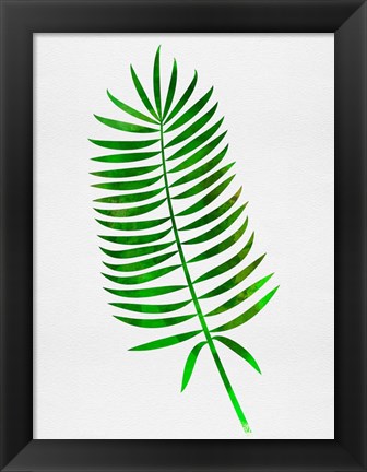 Framed Lonely Tropical Leaf I Print