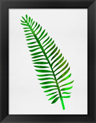 Framed Lonely Tropical Leaf II Print