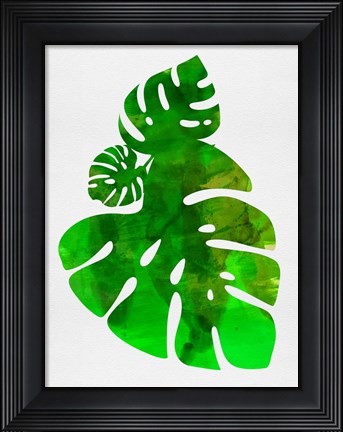Framed Tropical Monstera Leaves Print