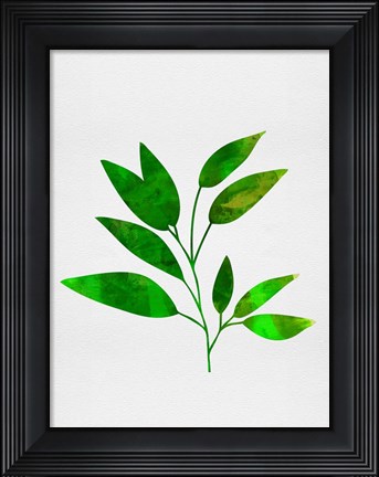 Framed Leaf Branch Print