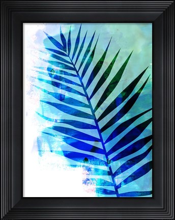 Framed Tropical Leaf Watercolor I Print