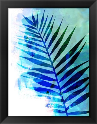 Framed Tropical Leaf Watercolor I Print