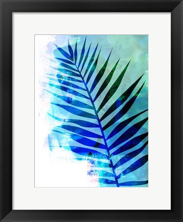 Framed Tropical Leaf Watercolor I Print