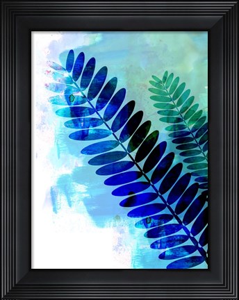 Framed Tropical Leaf Watercolor III Print