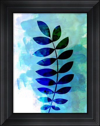 Framed Tropical Zamioculcas Leaf Watercolor Print