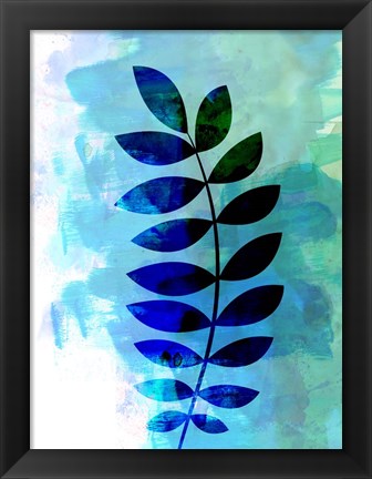 Framed Tropical Zamioculcas Leaf Watercolor Print