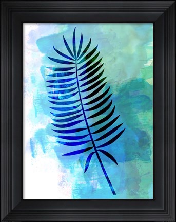 Framed Lonely Leaf Watercolor Print