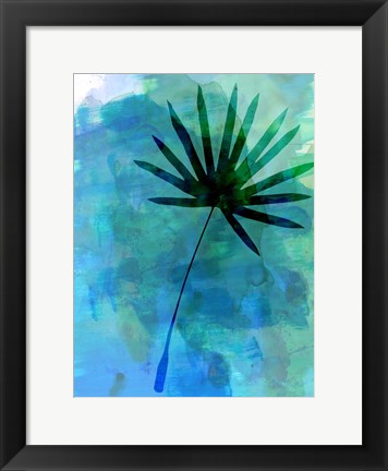 Framed Lonely Leaf Watercolor I Print