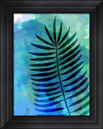 Framed Lonely Leaf Watercolor II Print