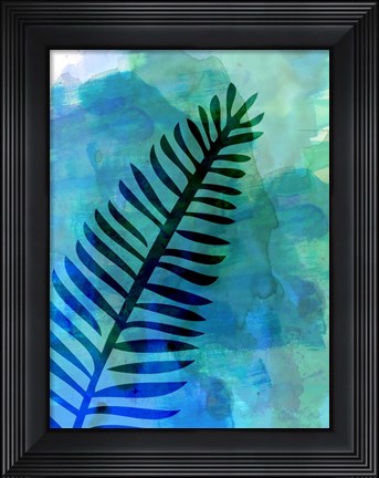 Framed Lonely Leaf Watercolor II Print