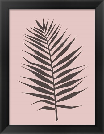 Framed Blush Pink Tropical Leaf Print