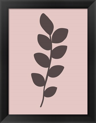 Framed Blush Pink Tropical Leaf I Print