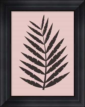Framed Blush Pink Tropical Leaf II Print