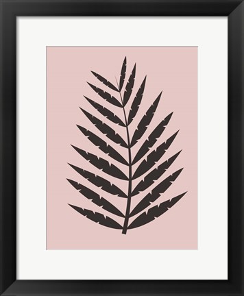 Framed Blush Pink Tropical Leaf II Print
