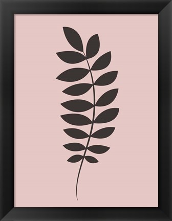 Framed Blush Pink Ampoules Leaf Print