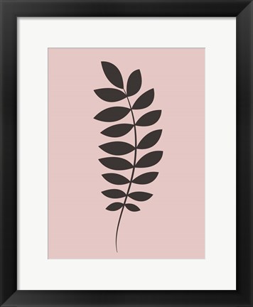 Framed Blush Pink Ampoules Leaf Print
