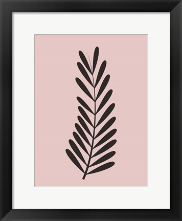 Framed Blush Pink Leaf Print