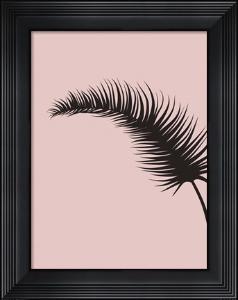 Framed Blush Pink Leaf II Print