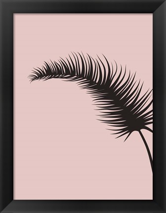 Framed Blush Pink Leaf II Print