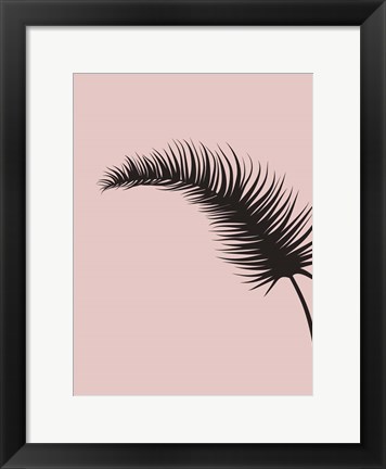 Framed Blush Pink Leaf II Print