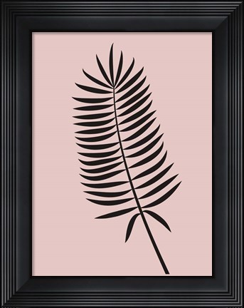 Framed Blush Pink Leaf III Print